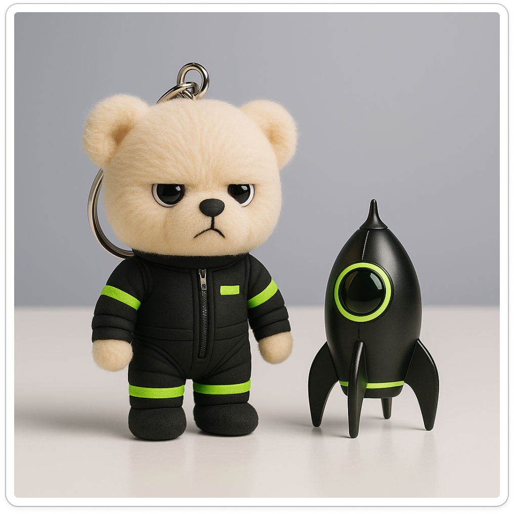 Grumpy Space Bear – Black Suit